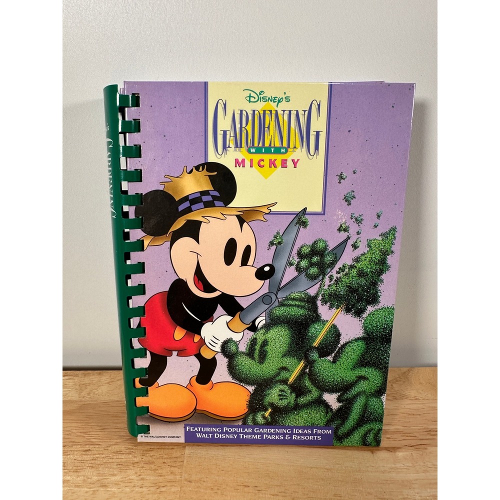 Disney Gardening with Mickey Book Vintage 90s Disney Parks Nature Epcot